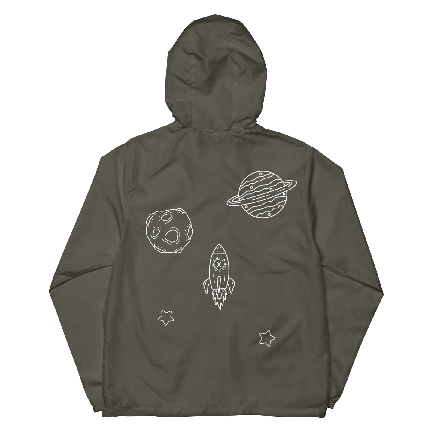 Space Themed Lightweight Zip Up Windbreaker