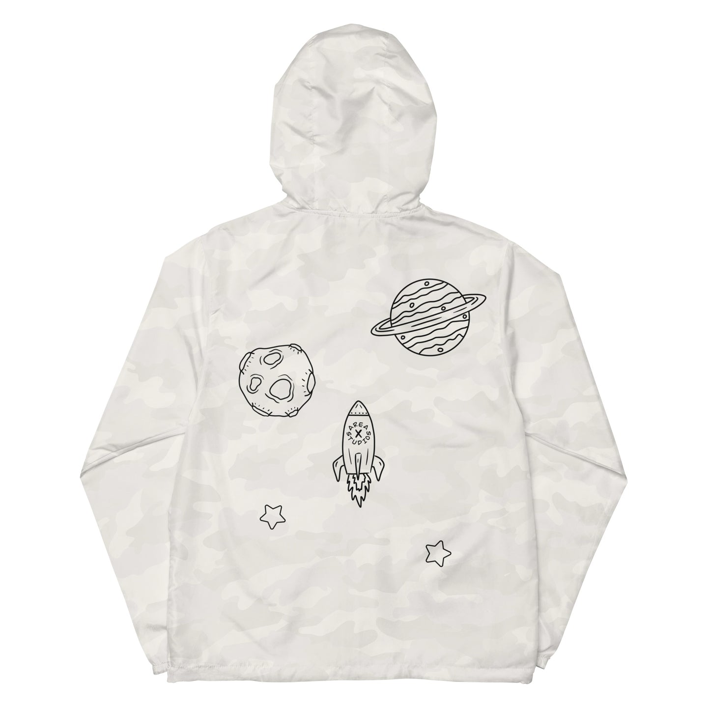 Space Themed Lightweight Zip Up Windbreaker